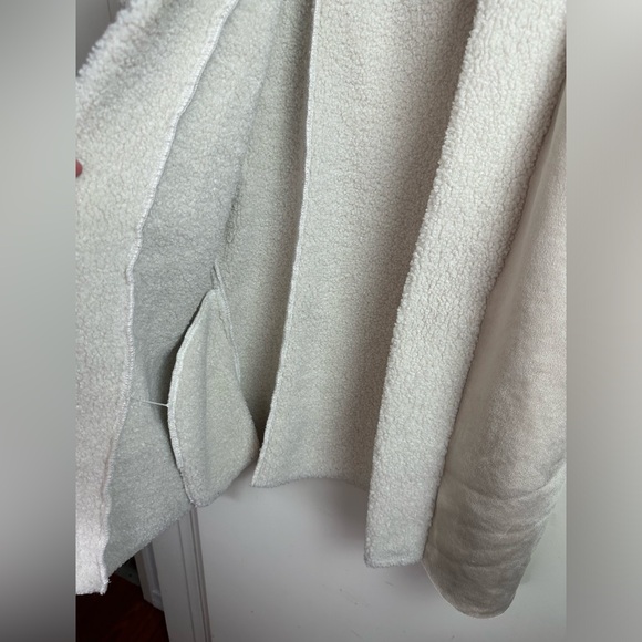 FRYE SND CO. Cream/Tanish Sherpa Sleeveless Open Front Women’s Vest  XL Pockets - Picture 7 of 14